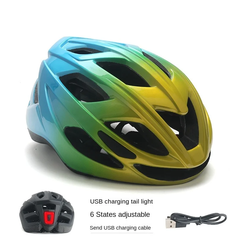 

Men and Women Mountain Bike Helmet with Light Lightweight Breathable Summer Outdoor Bicycle Adult Riding Protective Hat