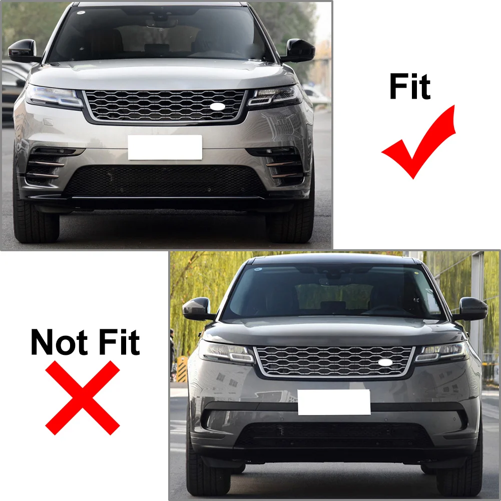 Car Front Bumper Trailer Cover Lower Guard Plate Trim Strip For Land Rover Range Rover Velar 2017 2018 2019 2020 2021 2022 2023