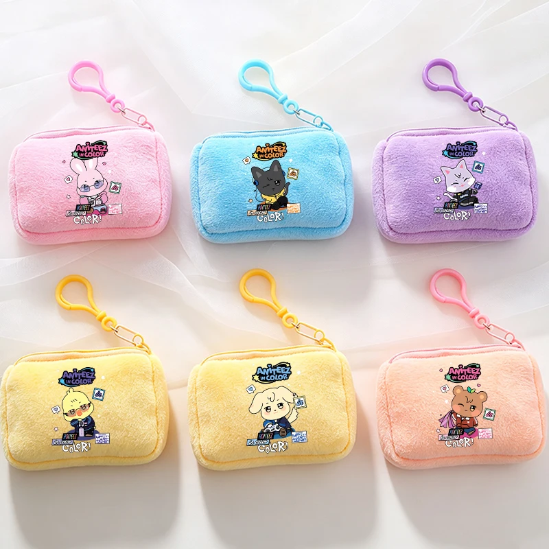 Image of ATEEZ Geldbörse Münzbeutel K-Pop Gruppen-Print Schlüssel-Kopfhörer-Aufbewahrungstasche Weiche Modische Mini-Geldbörse Kawaii Geldbeutel Geschenk