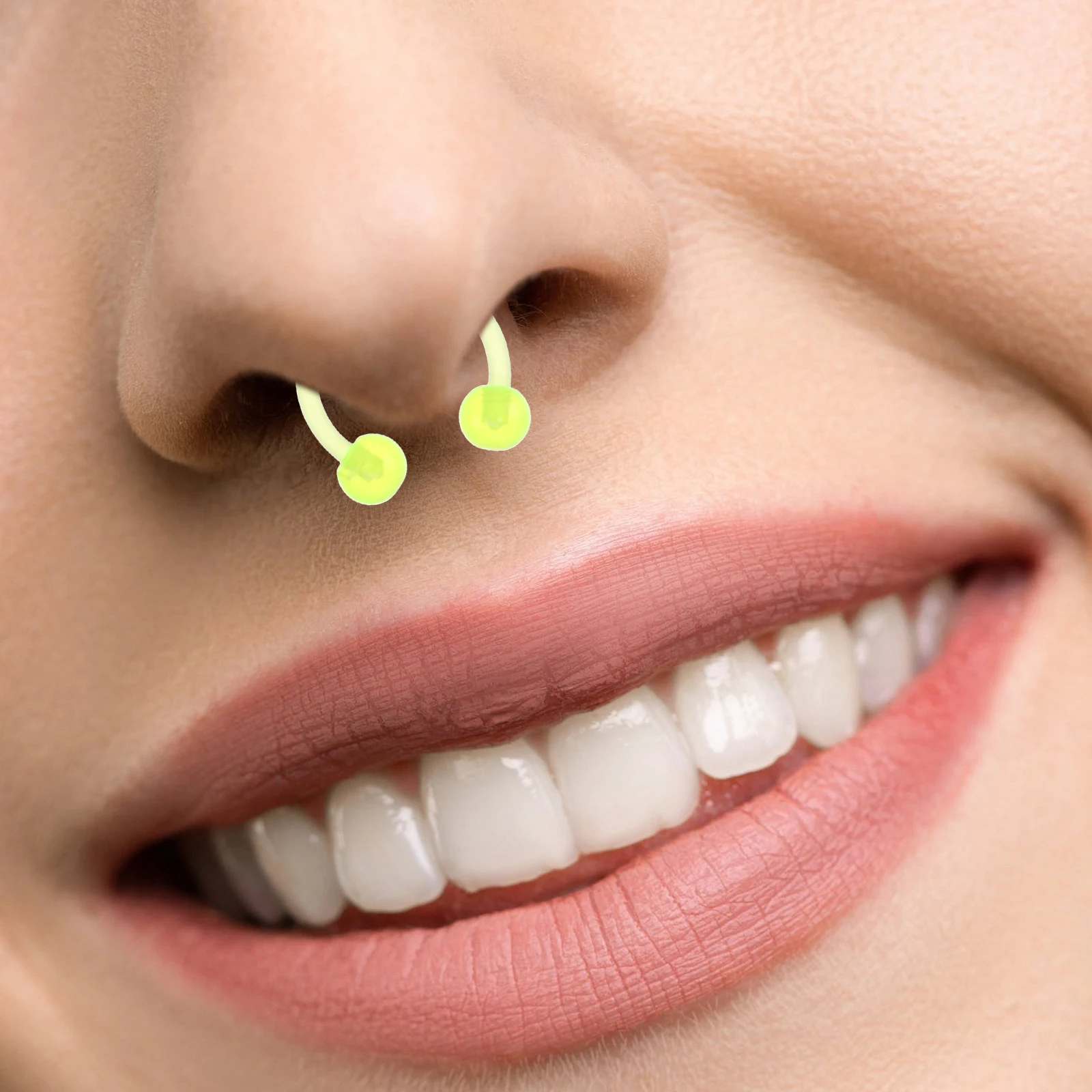 

10pcs Fake Nose Ring Jewelry Piercing Nose Decor Chic Acrylic U Shape Hypoallergenic Fashionable Body Piercing Accessories
