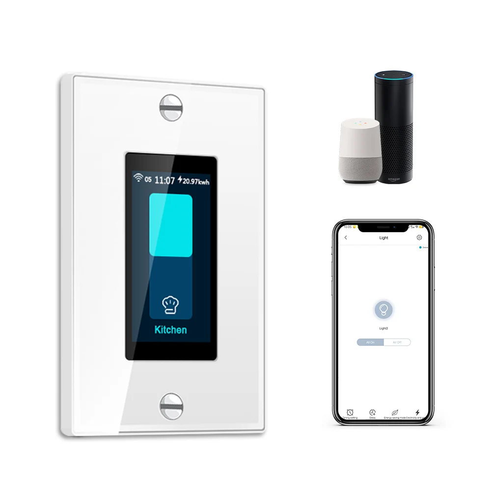 

Matter Lanbon L9 LCD Smart Switch With Radar Human Sensing Function 1 Gang Light Switch US Standard Support Alexa Google Siri