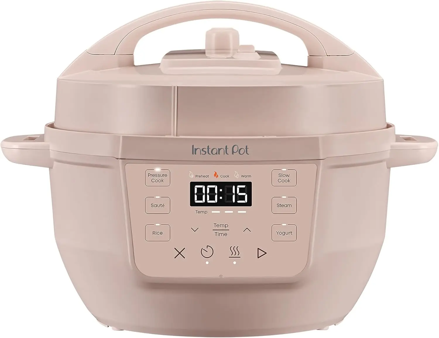 

4QT Mini 7-in-1 Multi-Cooker: Pressure Cook, Slow Cook, Sauté, Steam, Rice Maker, Yogurt & Warmer in Rosewater