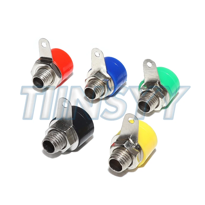 10PCS 4MM Banana Binding Post Banana Socket Plug Adapter DIY Red Green Yellow Black Blue