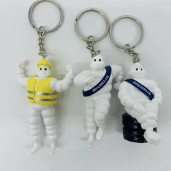 Anime Bibendum Figurka akcji Cute Cartoon White Fatty Doll Model Ozdoby samochodowe Torba Breloki Brelok Kolekcja Prezenty dla dzieci