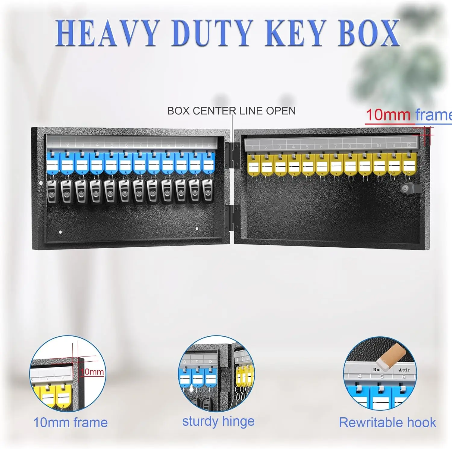 Hier 24 Schlüssel Schrank Organizer, Schlüssel Safe, Schlüssel Safe Sicherheit Aufbewahrung sbox Halter für Parks ervice, Hotels, Auto und Hauss chl üssel – Detail 11