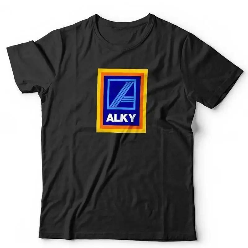 Alky T-Shirt, lustige Neuheit, Aldi-Humor, Vatertag, Getränk, Trinken