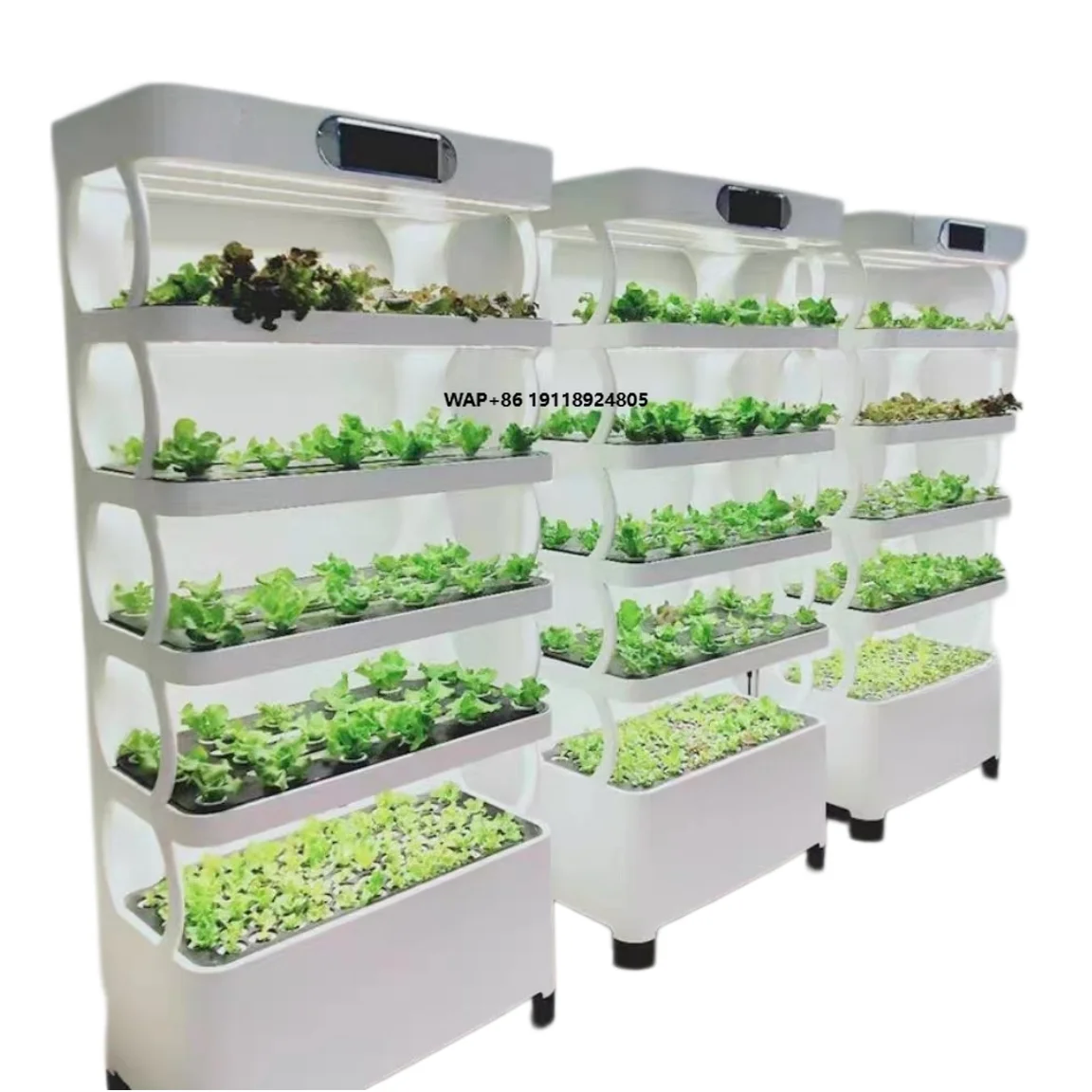 Smart Hydroponic Indoor Garden System LED Grow Cabinet Plant Growing Machine for Lettuce Herbs Vegetable Kitchen Home