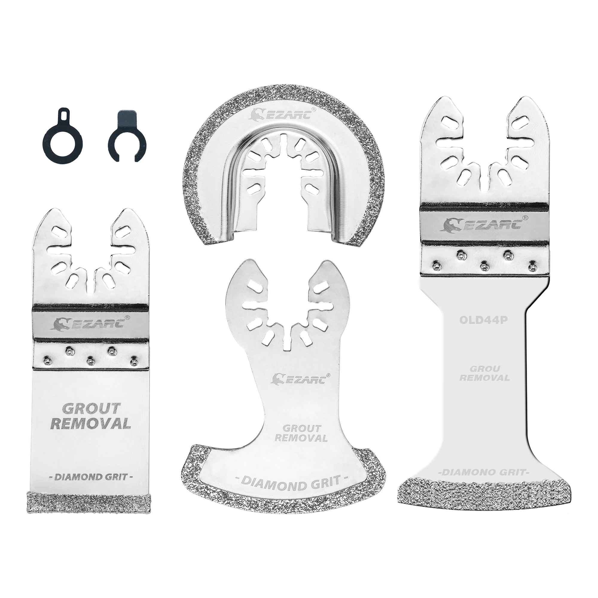 EZARC Diamant-Oszillationswerkzeugklingen Multifunktionswerkzeug Mörtelschneideklingen Präzise für Fugenentfernung Gebogenes Design/Flächenschnitt/Mix