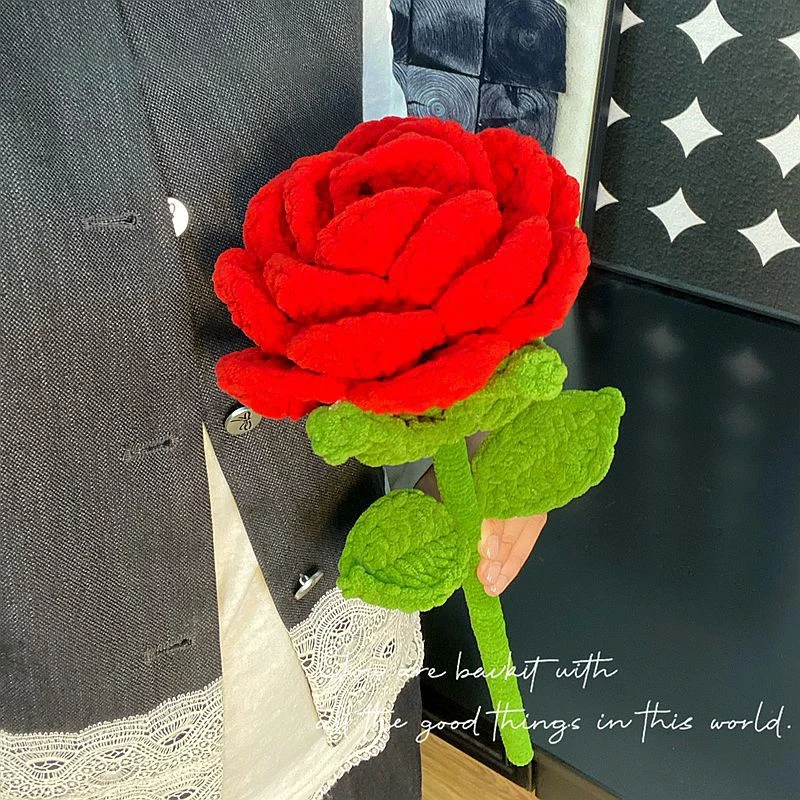 Ramo de flores de una sola rama de girasol rosa hecho a mano, ramo artesanal para el día de la madre, flores de ganchillo, ramo de graduación, regalo para profesores