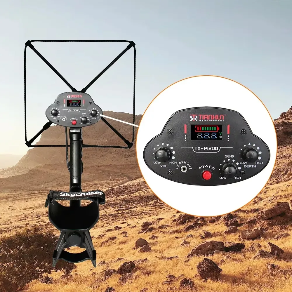 Professional Adjustable Height Metal Detector.Detection Depth High Precision,Rechargeable PI200  Induction Metal Detector