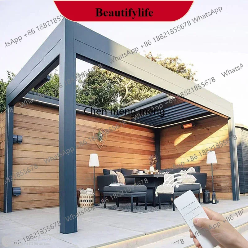 

M138Outdoor Garden Backyard Aluminum Retractable Waterproof With Roof Canopy Pergola Pavilion Gazebo Gazebi Tents Awning Marque