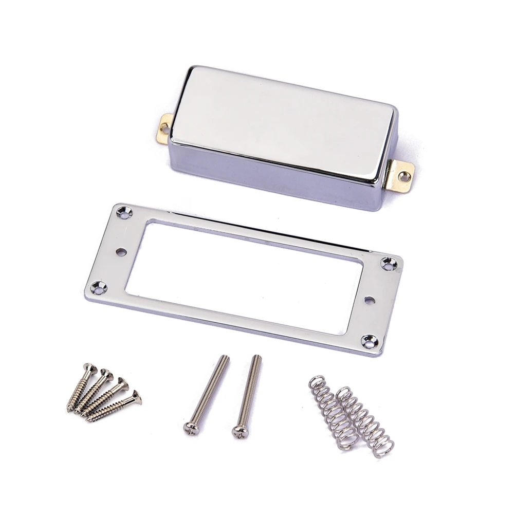 

Mini Frame Pickup Humbucker Frames Neck Bridges Guitar Pickups Base Cover Silver