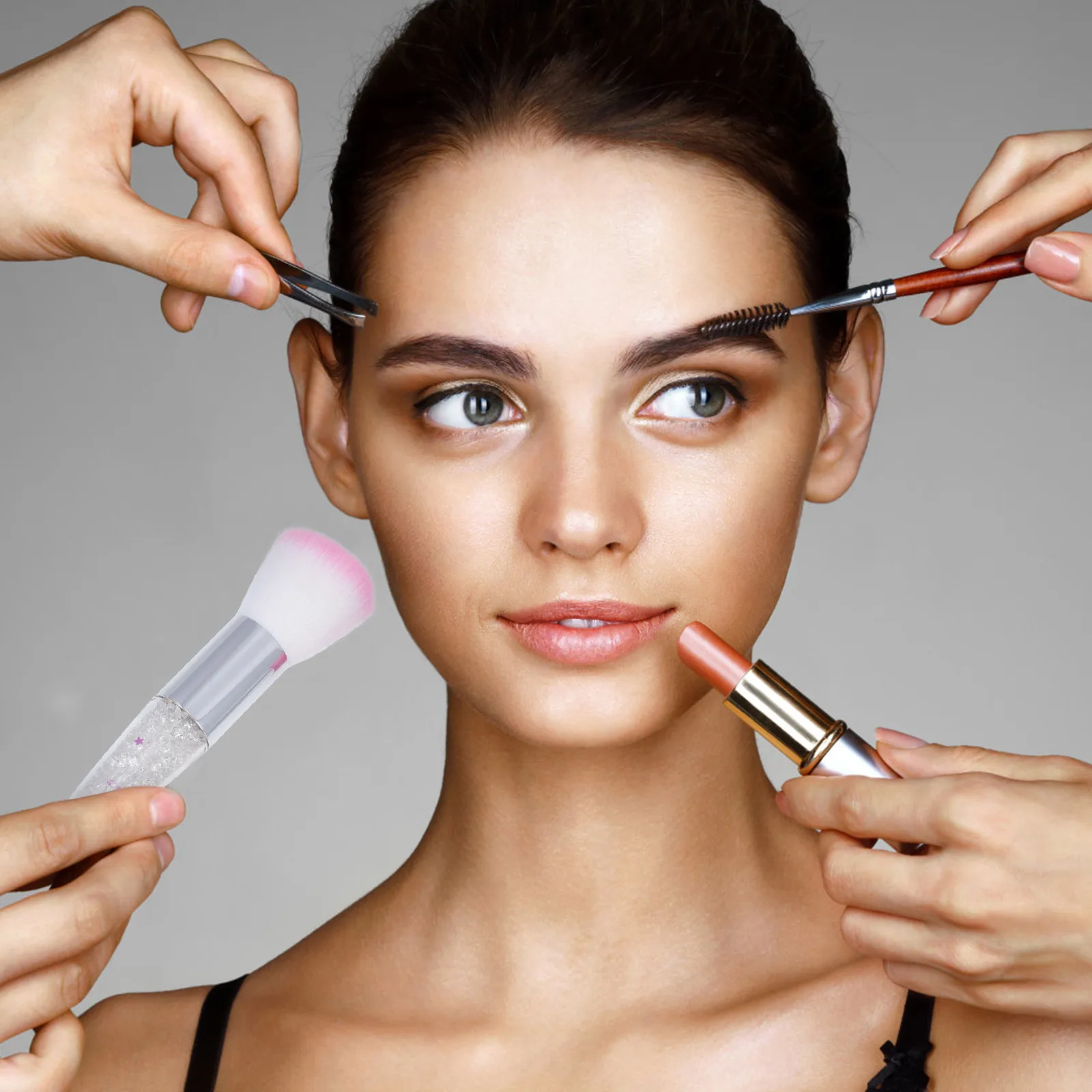 

3Pcs Lightweight Multifunctional Makeup Brushes Fine Craftsmanship Foundation Manicure Cosmetic Brushes For Pro Results