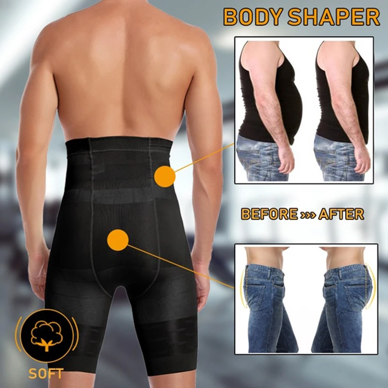 Men Slimming Body Shaper Waist Trainer High Waist Shaper Control Panties Compression Underwear Abdomen Belly Shaper Shorts