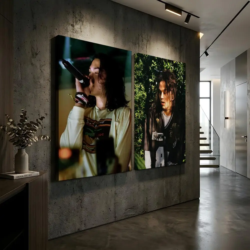 F-Feng Rapper Album Painting Calligraphy HD Modern Style Inner Frame Canvas Poster Bedroom Room Hallway Wall Art Decor