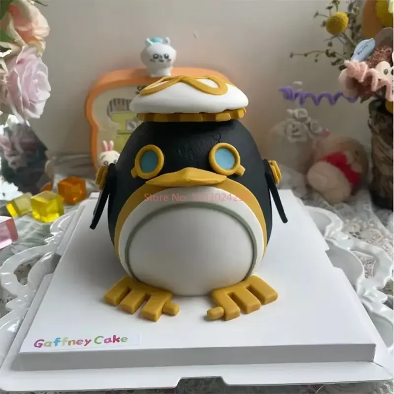 Super cute Lyney Clockwork Penguin Prop Official Genshin Impact Lyney Magic Show Series Gaming Peripherals Funny Clockwork Pengu