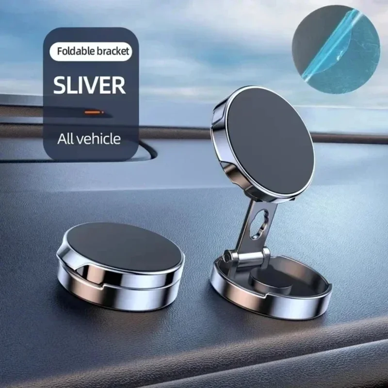 2025 Handy-Ständer, starke magnetische Autohalterung 720 °   Faltbare runde Halterung für universelle Handys, Halterungen im Auto