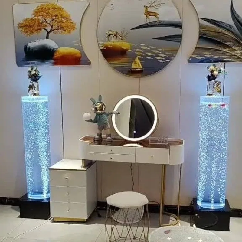 【Hot】Custom Bubble Water Wall Partition Indoor Decorative Room Divider Panel Screen Living Multi-Color Light Changing Make a For