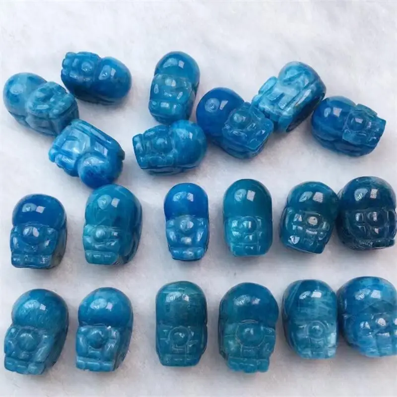 3pcs Natural Apatite Pixiu Carving Crystal Figurine Healing Quartz Reiki Lucky Cute Festival Gift 11-12mm