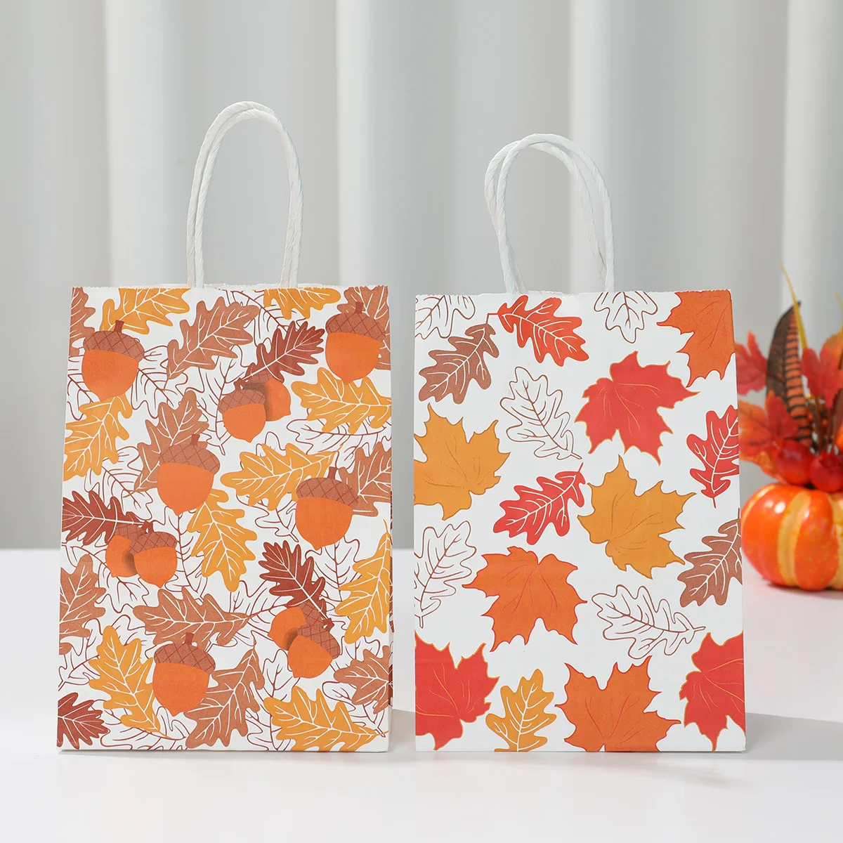 Pumpkin Ghost Turkey Paper Gift Bags for Kid Halloween Thanksgiving Party Favor Gift Candy Cookies Bag Wedding Birthday Supplies image 6