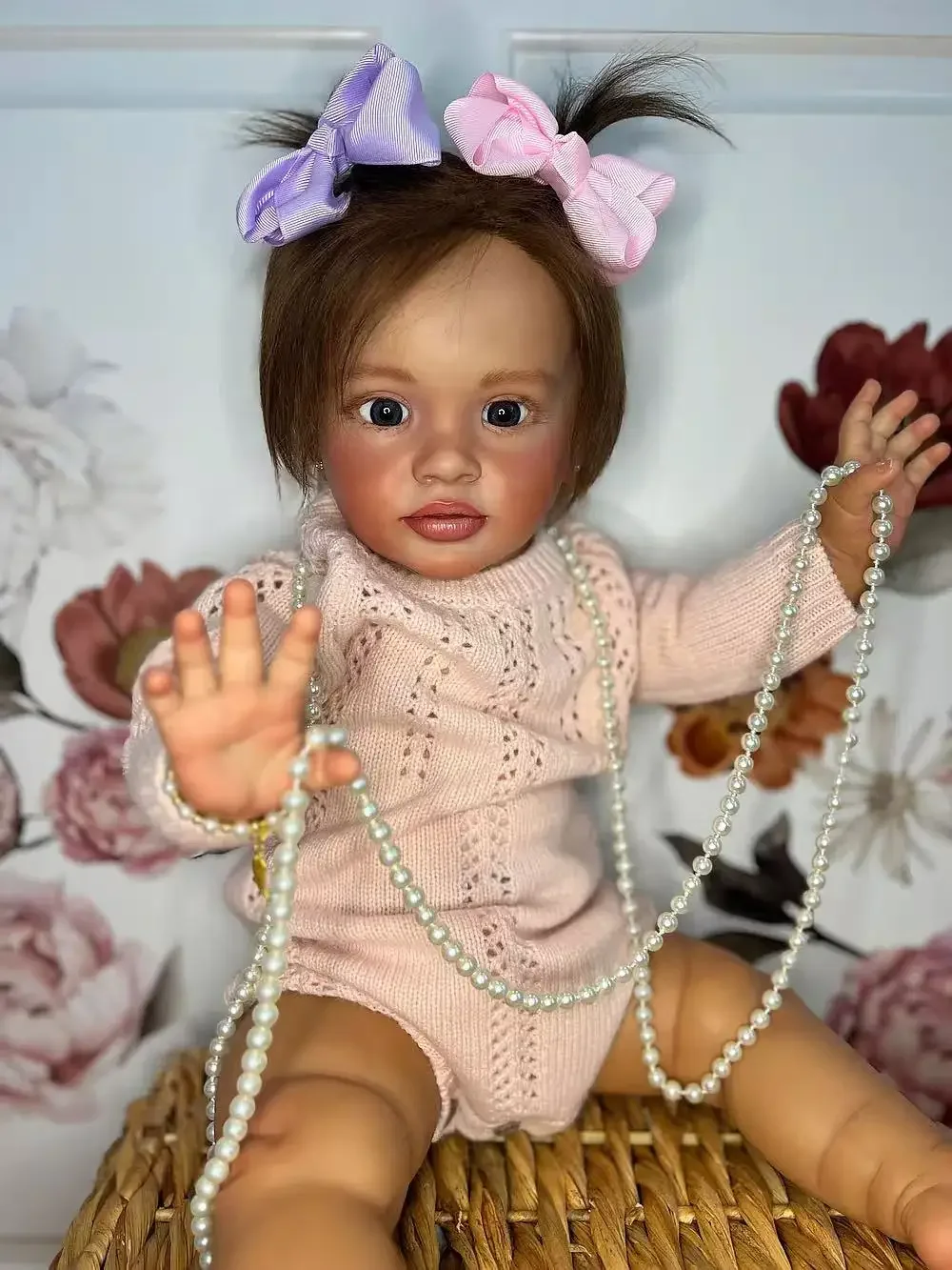 SINO-BB Customized Limited Supply 26inch Reborn Baby Pippa With Hand-Rooted Hair Finished Doll with Different Dress