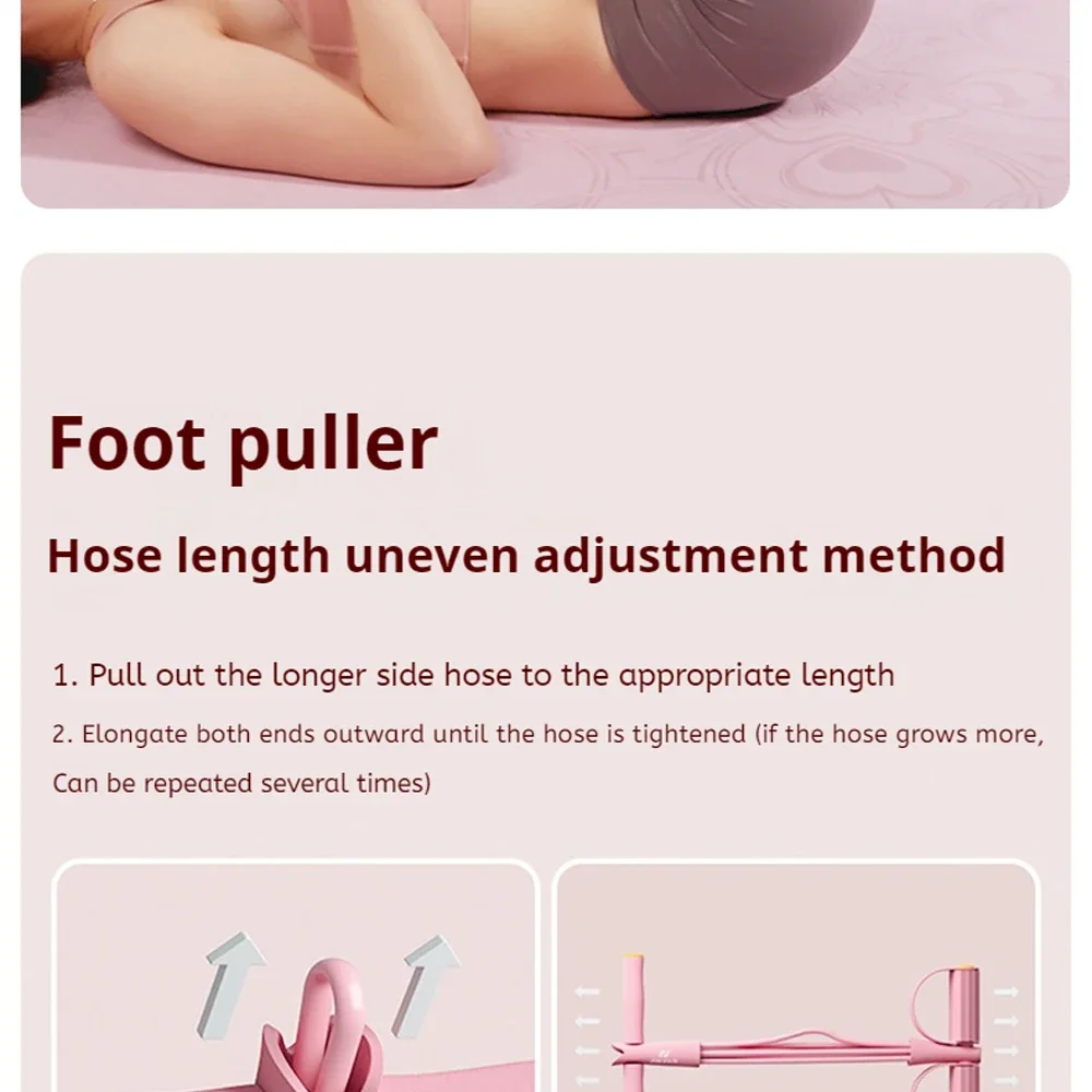 Heimfitnessgeräte: 4-Röhren-Widerstandsbänder, Yoga-Pedalzieher zum Dehnen und Üben, Werkzeug zur Stärkung der Beinmuskulatur – Detail 4