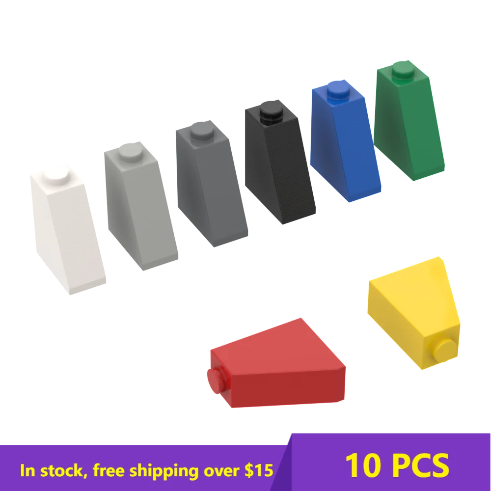 

10PCS Bricks Assembles Particles 60481 2x1x265 Degree Slope Bricks Building Blocks DIY Replaceable Parts Toys For Children Gifts