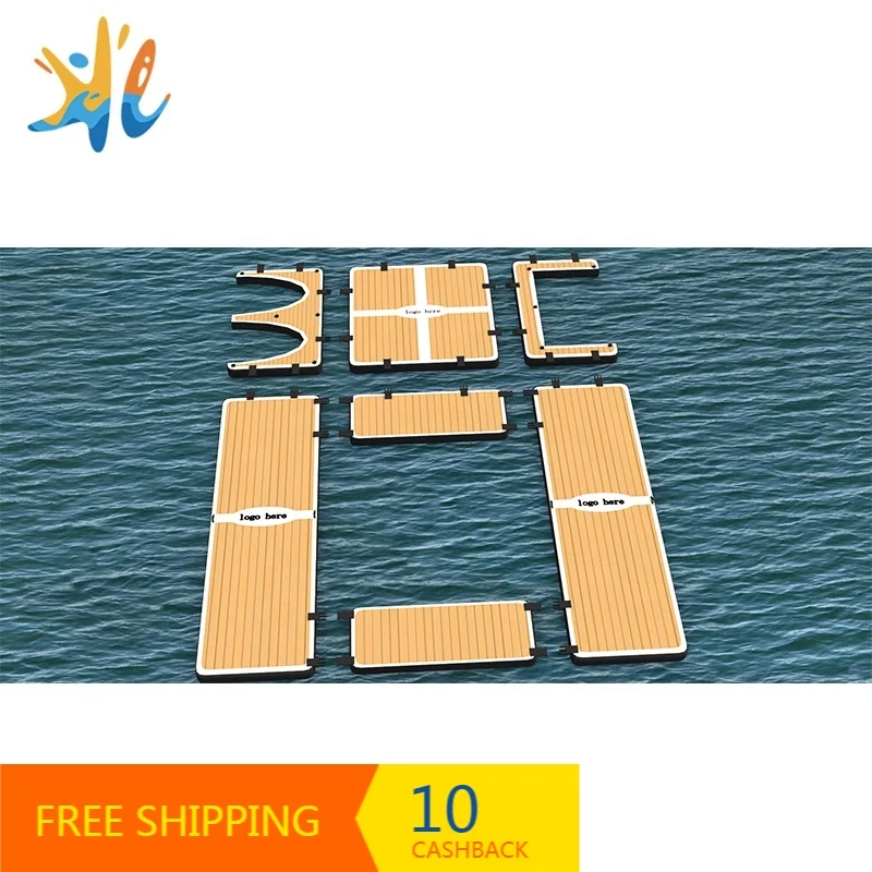 Huale Inflatable Platform Yacht Swim Platform Boat Floating Dock Drop Stitch Water Leisure Dock