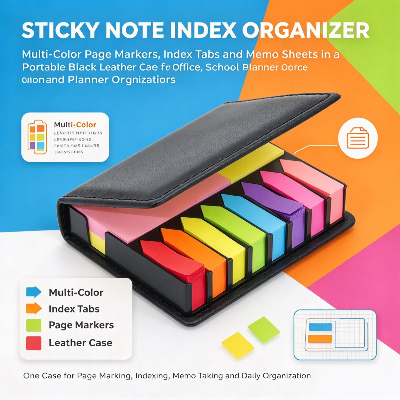 Creative Sticky Note Memo Pad Self‑Adhesive Convenient Stickers for Message Reminder Marking School Office Planner Stationery