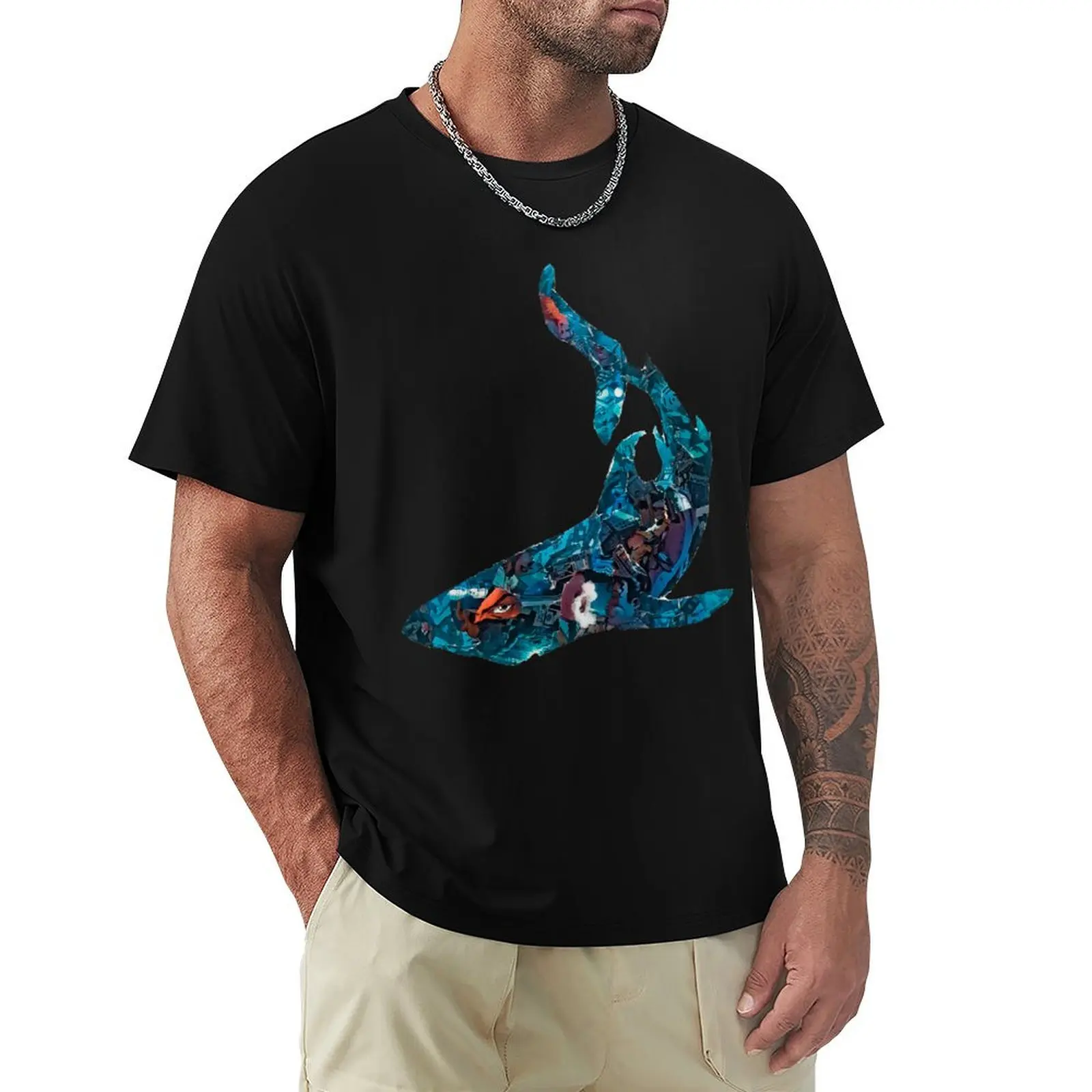 The Question Shark T-Shirt Trendy Pattern T-Shirt for Men