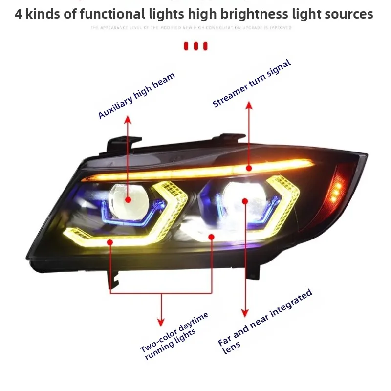 NEW LED Car Headlights For BMW 3 series E90 318 320 325i 2005-2012 DRL Headlamp Assembly Upgrade Projector Lens Accessories Kit