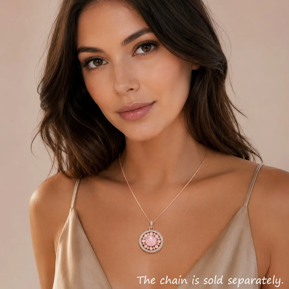 Rose Gold Ornament Pendant Brand New 925 Sterling Silver Jewelry Europe Style Fashion Accessorie Romantic Gift For Woman