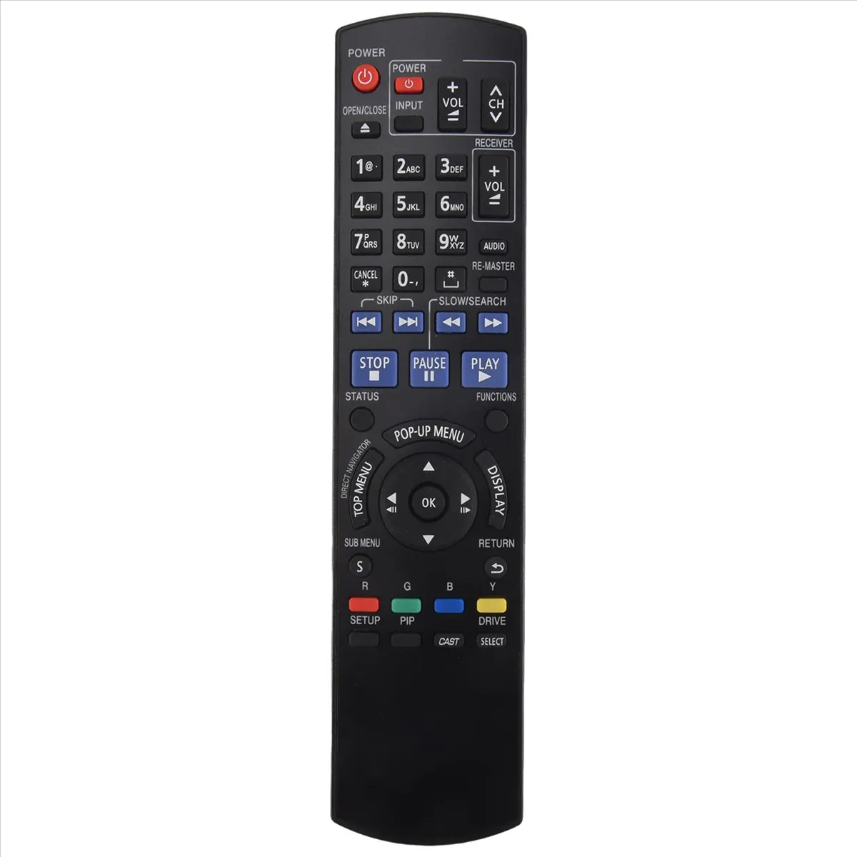 (A23G) Remote Control N2QAYB000378 for Panasonic Blu-Ray Disc Player DMP-BD60 DMP-BD80 DMP-BD35 DMP-BD605 DMP-BD601 DMP-BD80K