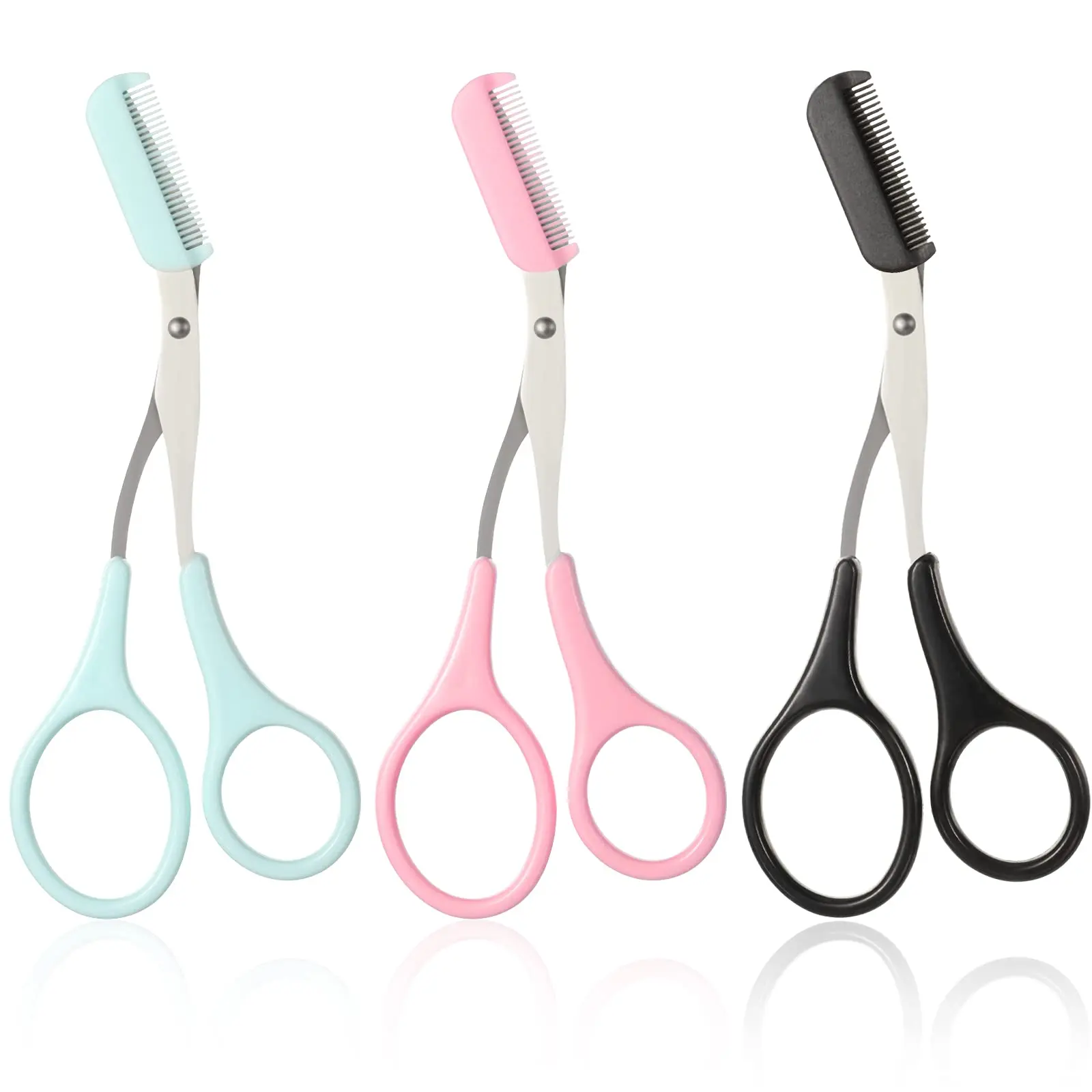 Professional Eyebrow Trimming Scissors Built-in Comb Stainless Steel Precise Grooming Tool Create Eyebrows Shaping Makeup Tools