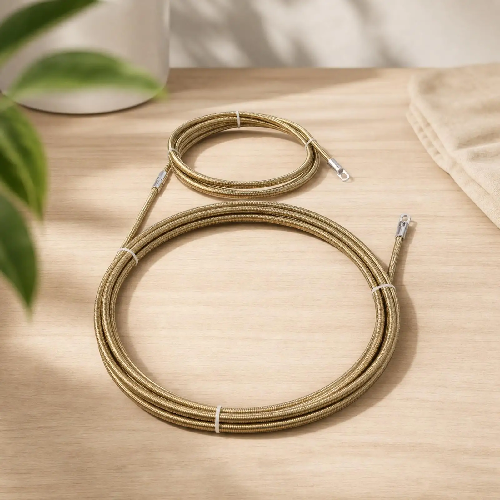 Steel Wire Spring Threader for Cable Pulling Conduit Routing Tool with Oval Holes Flexible Fish Tape