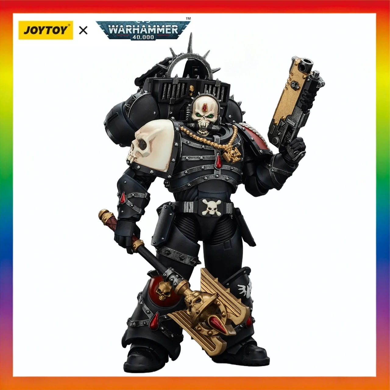

Original JOYTOY Warhammer 40K 1/18 Anime Figure Blood Angels Lemartes with Jump Pack, Blood Crozius and Absolver Bolt Pistol
