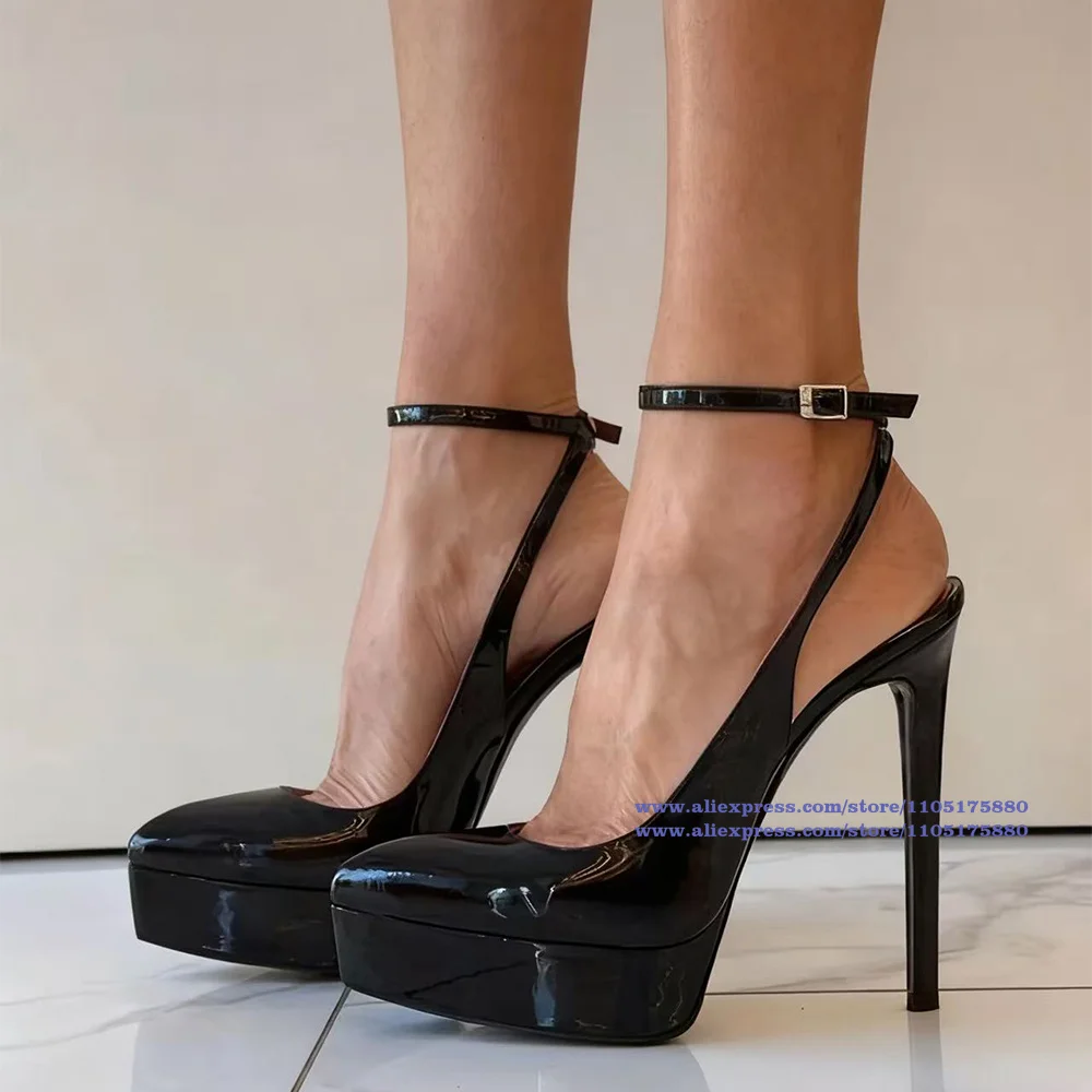 

Pointy Toe Platform Women's Sandals Ankle Buckle Strap Luxury Designer Dress Party Shoes Handmade Sandalias De Mujer Verano