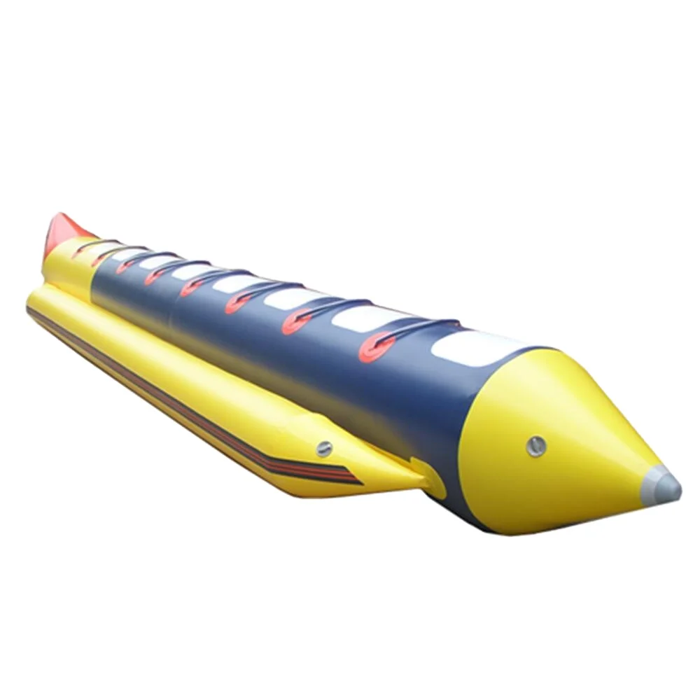 Cheap inflatable banana boat floating sports game for 8 people on water