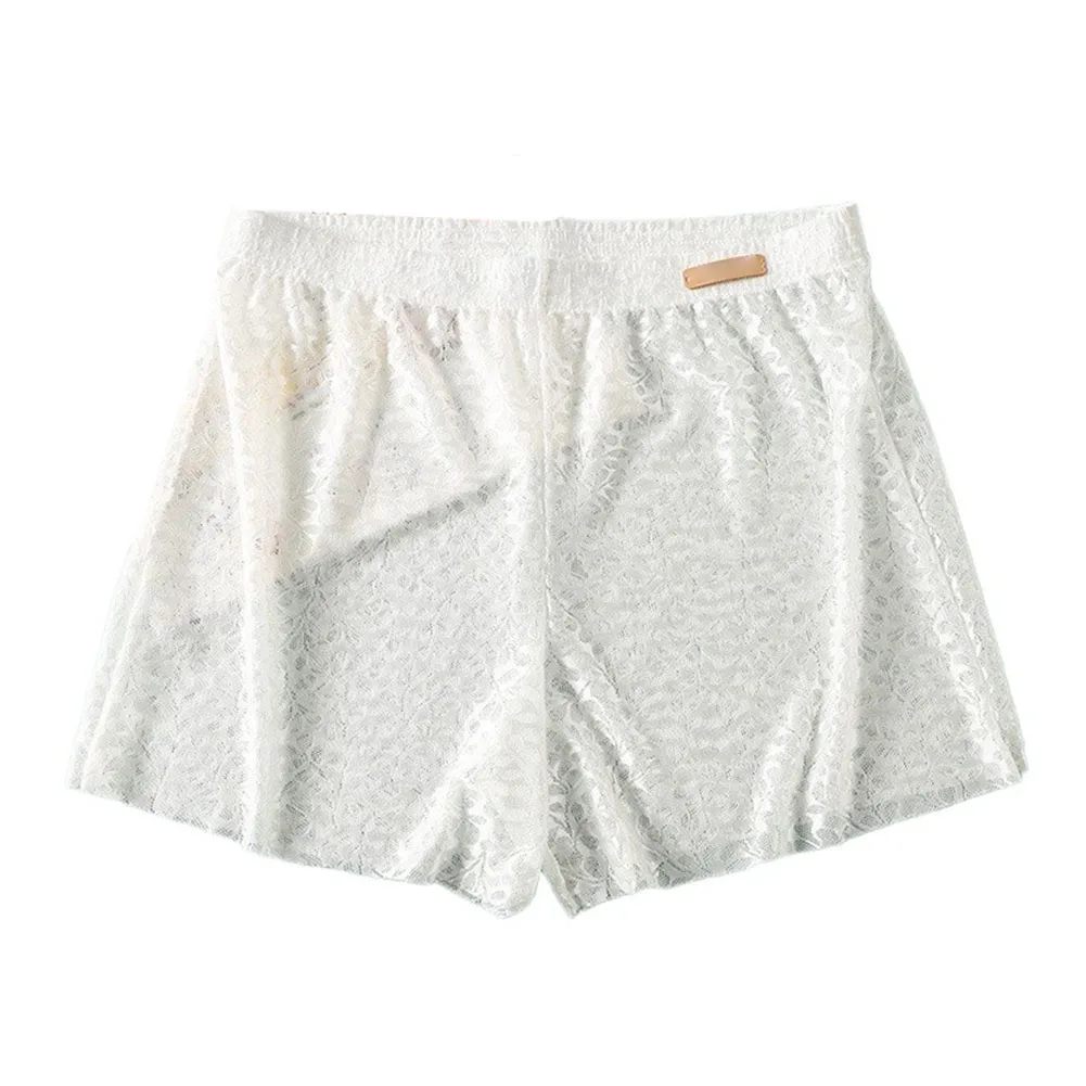 Sexy Perspective Solid Men's Underwear Breathable Mesh Quick-dry Ice Silk Shorts Smooth High Elastic Loose Men's Panties