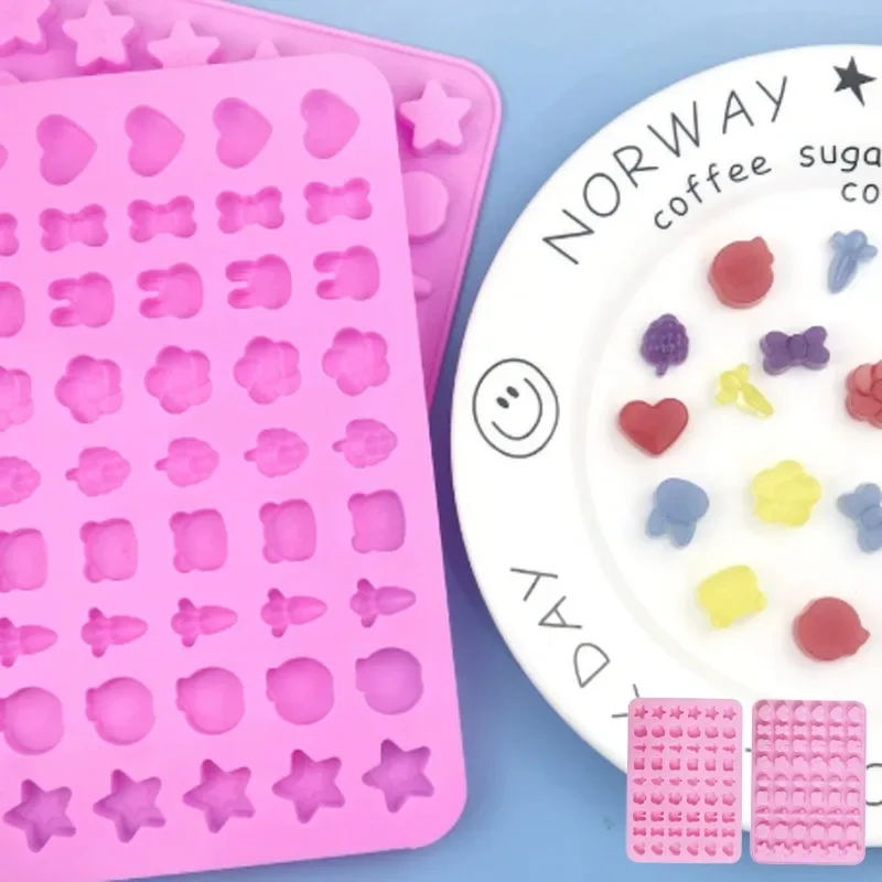 

1/2 шт. комбинированная силиконовая форма с героями мультфильмов 54, силиконовая мягкая форма для конфет, форма для мыла, сердца, форма для порошка, воск, форма для продукта, кролик