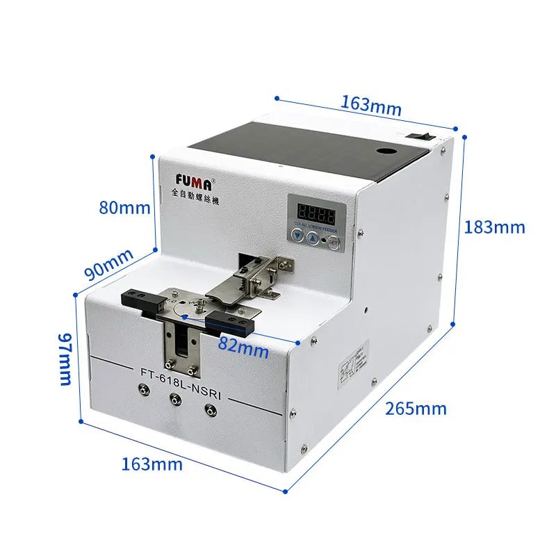 FUMA  Automation Screw Feeder Rotary Screw Feeding Machine 800CC/2000CC Large Capacity with 1-6mm/1-5mm Adjustable Rail