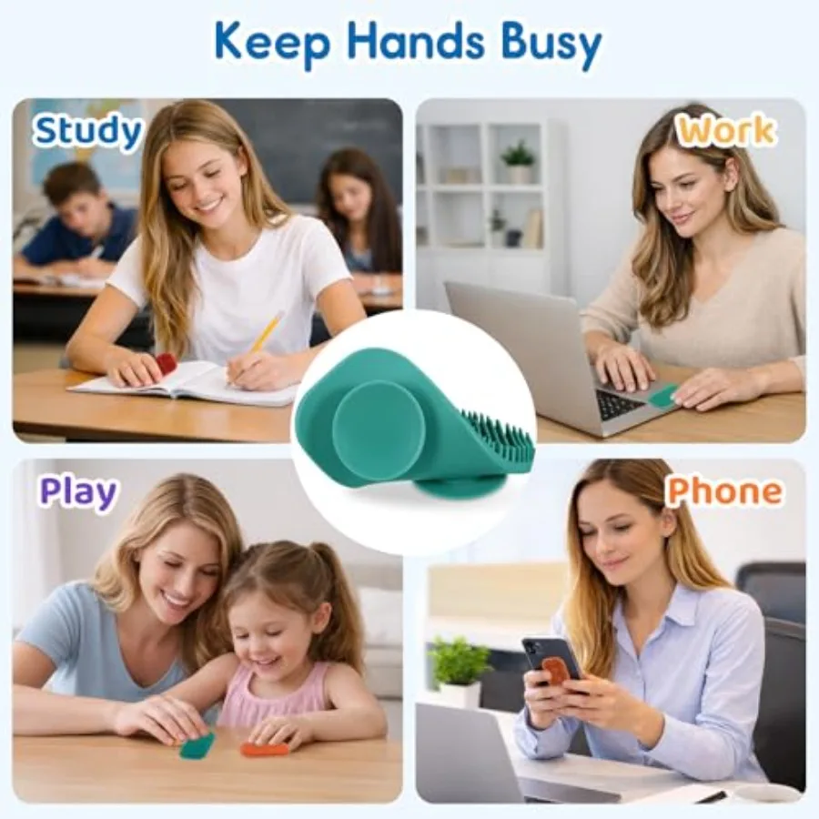 Quality Assurance Silicone Fidget Strips for and Adults with ADHD, Autism and Anxiety, Texture Relief Fidget Toys with Suction - view 4