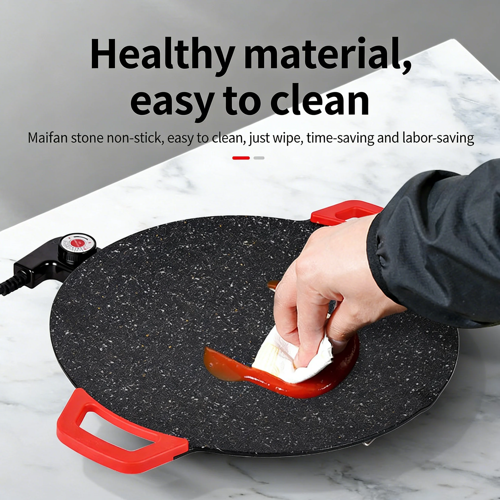 Smokeless Non-Stick Electric Grill Pan Household Multifunctional BBQ Steak All-in-One Pot
