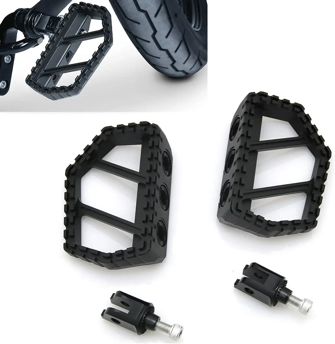 ألواح أرضية صغيرة صناعية متينة على شكل MX من STLF لألواح القدم لـ Softail Sport Glide Fat Bob 114 2018-up (بدون مطاط)