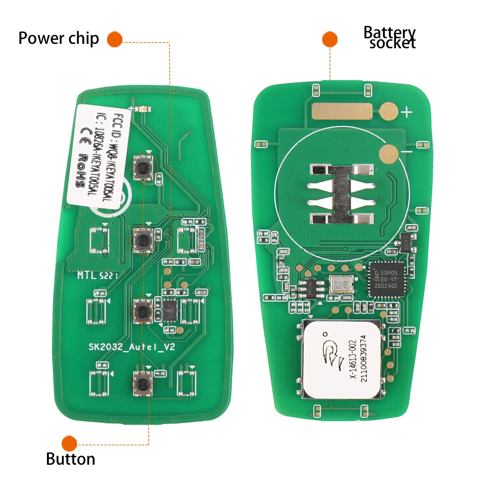 AUTEL MAXIIM IKEY Standard Style IKEYAT004EL Independent 4 Buttons Universal Smart Key (Trunk/ Remote Start) for KM100E IM608