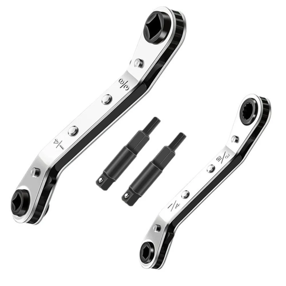4-in-1 Quad-Size HVAC Service Wrench Set 3/16