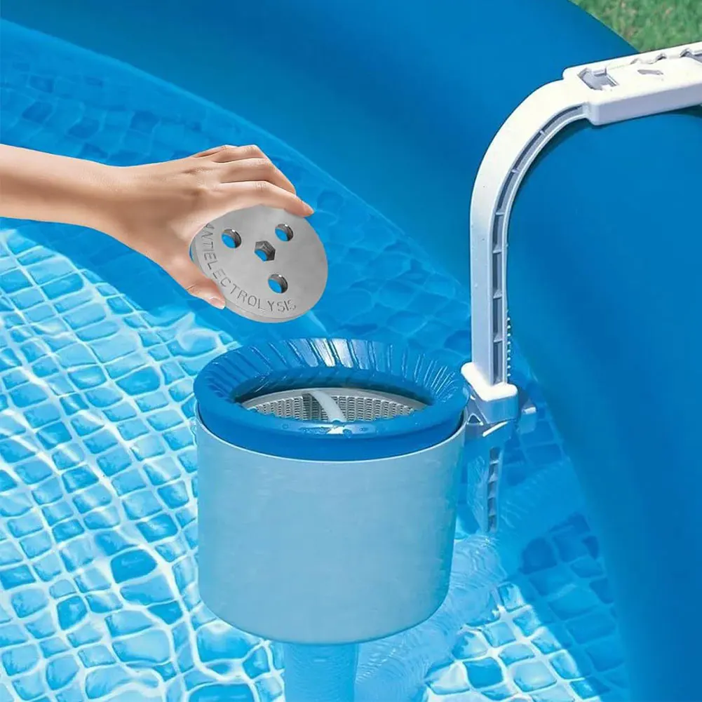 Anti-Electrolysis Weight Pool Skimmer Weight Zinc Anode Plate for Salt System Swimming Pools Against Corrosion and Electrolysis