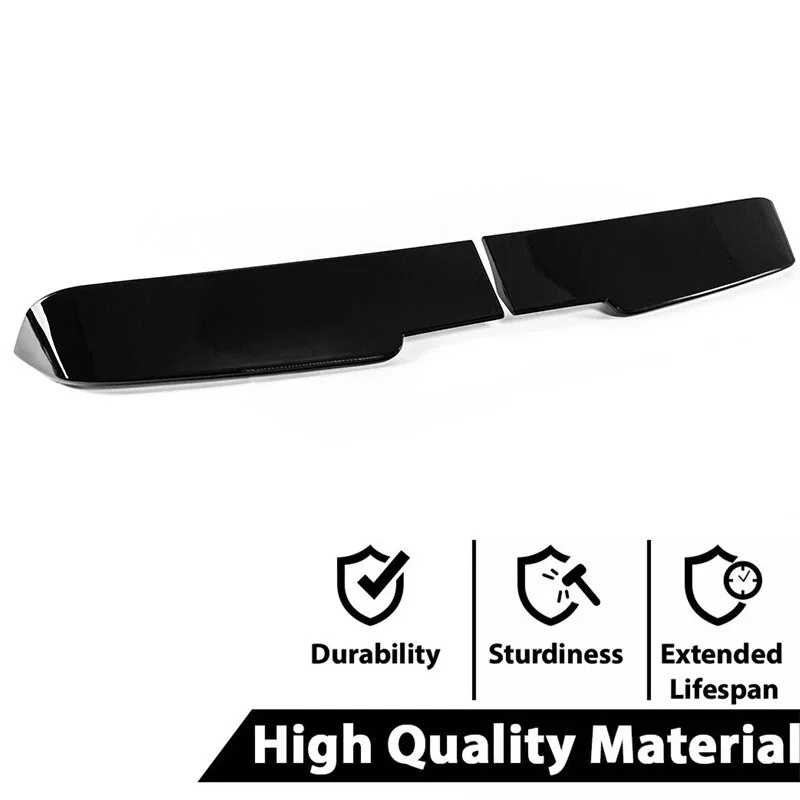 2PCS Rear Twin Barn Door Roof Spoiler Motorhome Campervan Protection Spoiler Glossy Black For Vw Transporter T5 T5.1 T6 T6.1