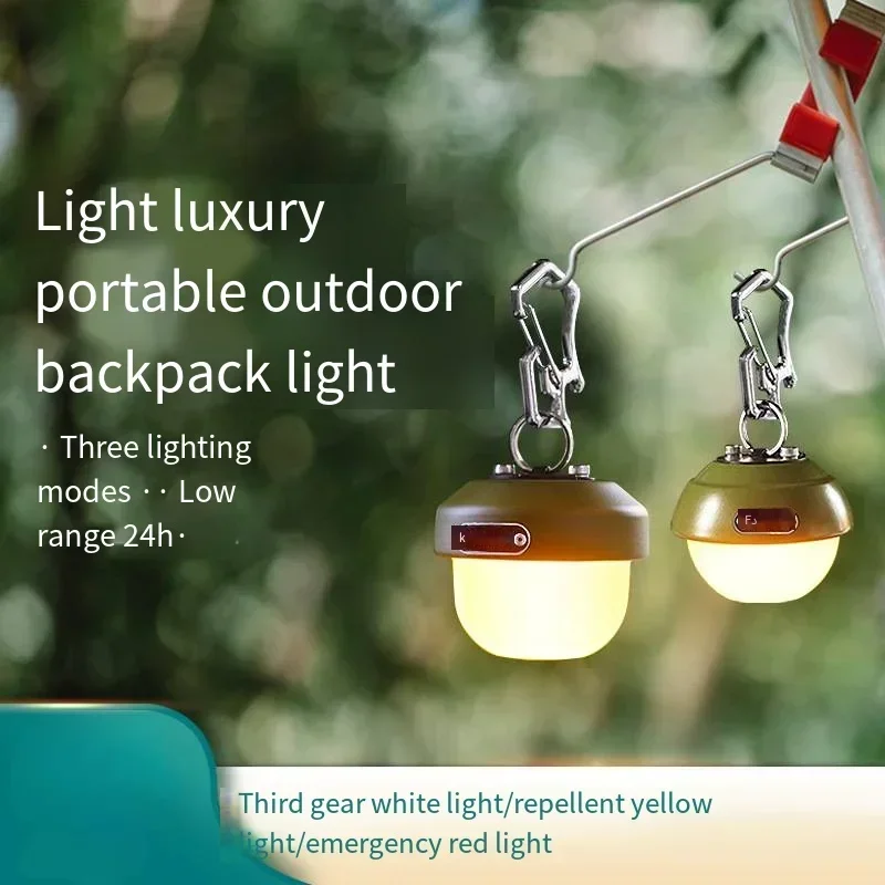 

Outdoor Emergency Camping Light Portable Backpack Light Compact Tent Light USB Rechargeable Camping Light Camping Equipment