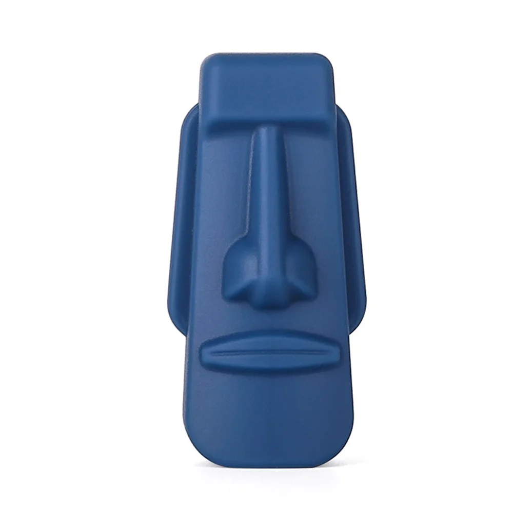 

2 шт. силиконовые для ребенка мультяшная форма лица молярные зубы рельефное жевательное кольцо безопасно-серый королевский синий